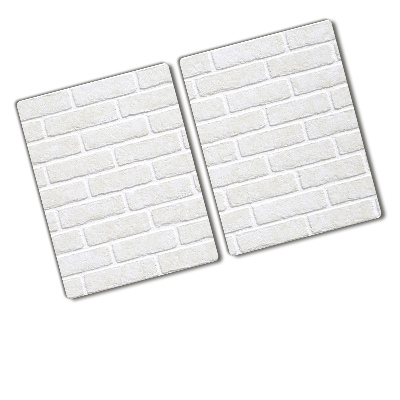 Protection pour plaque de cuisson Mur de briques blanches