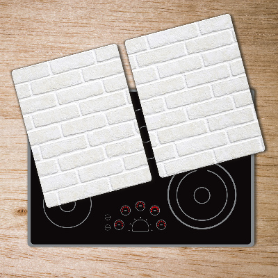 Protection pour plaque de cuisson Mur de briques blanches