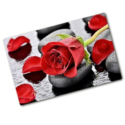 Protection pour plaque de cuisson Pierres roses rouges