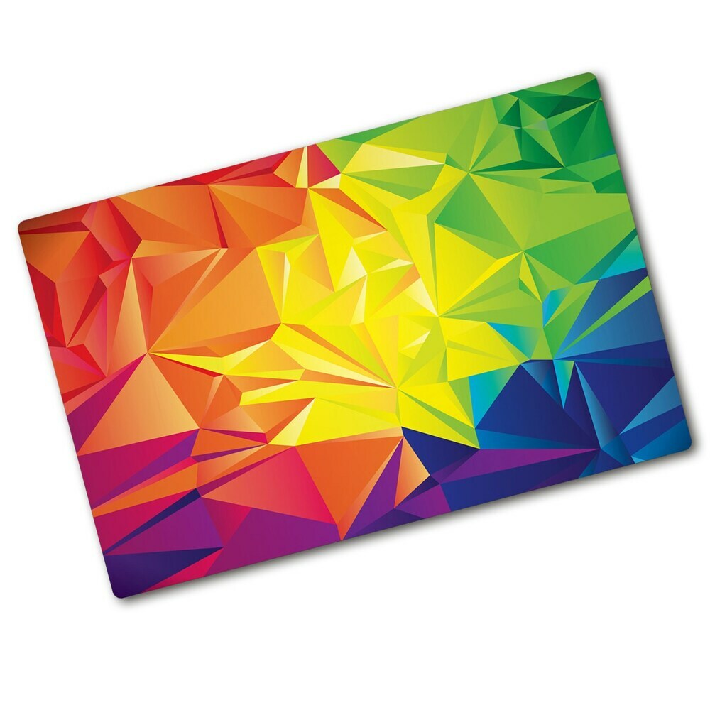 Protection plaque induction Fond abstrait triangles colorés