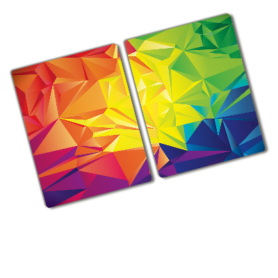 Protection plaque induction Fond abstrait triangles colorés