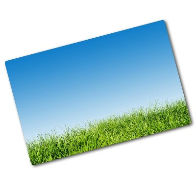 Protection pour plaque de cuisson Herbe bleu ciel