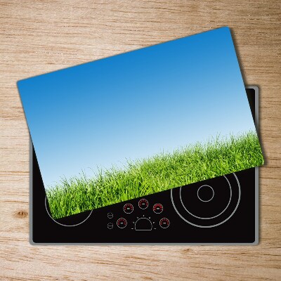 Protection pour plaque de cuisson Herbe bleu ciel