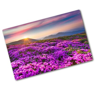 Protection pour plaque de cuisson Fleurs dans les montagnes