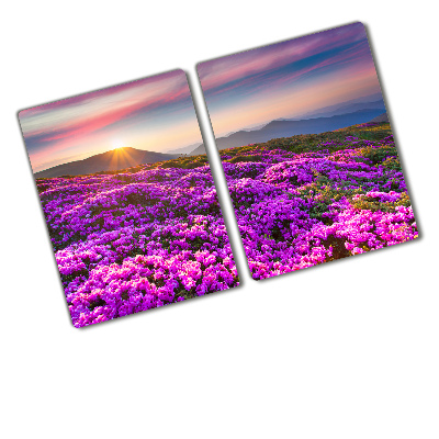 Protection pour plaque de cuisson Fleurs dans les montagnes