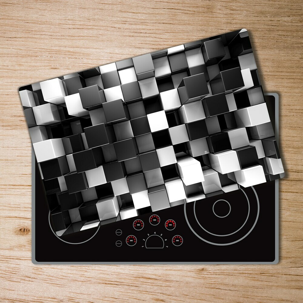 Protection pour plaque de cuisson Abstraction de cubes