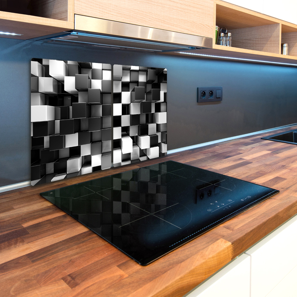 Protection pour plaque de cuisson Abstraction de cubes