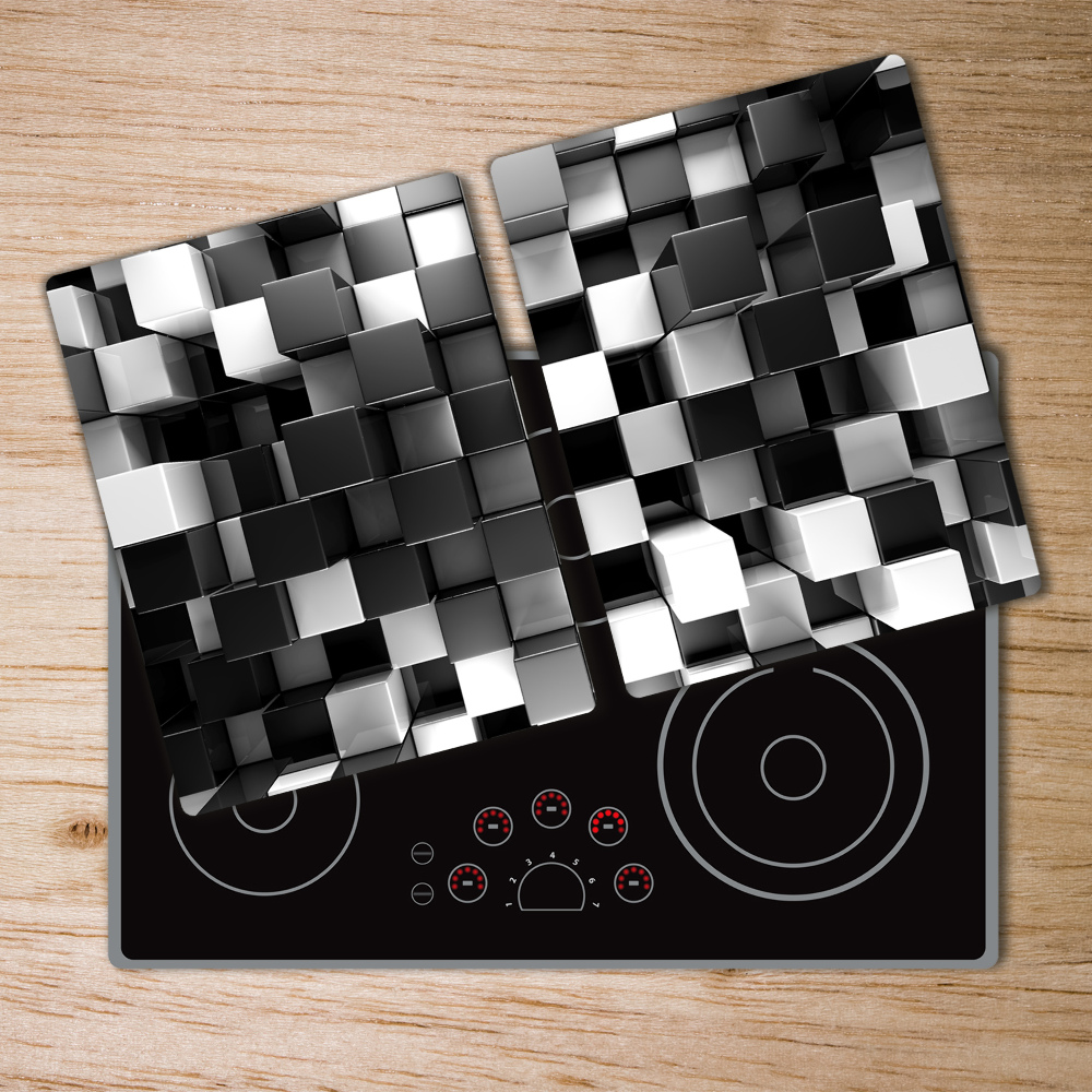 Protection pour plaque de cuisson Abstraction de cubes