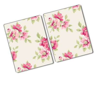 Cache plaque de cuisson Motif floral délicat