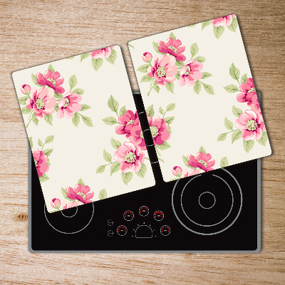 Cache plaque de cuisson Motif floral délicat