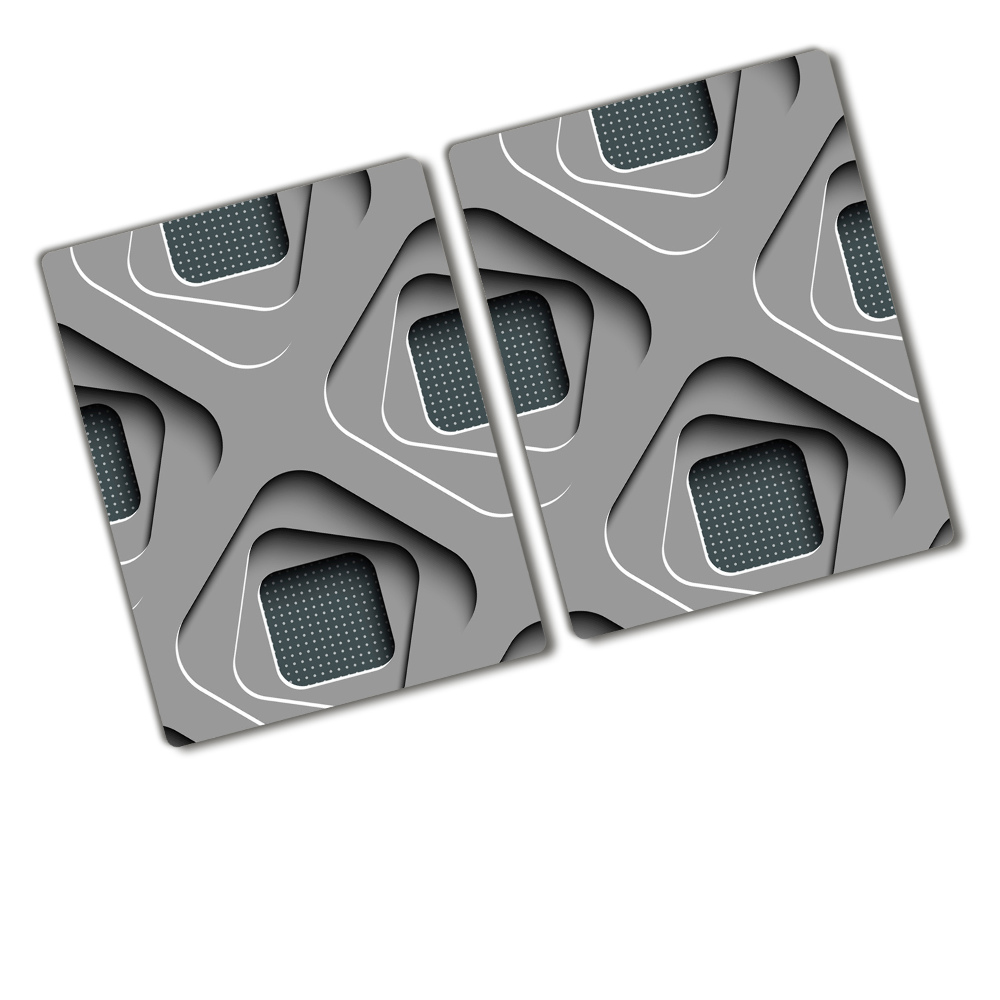 Protection pour plaque de cuisson Abstraction 3D gris