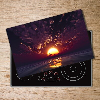 Protection pour plaque de cuisson Coucher de soleil