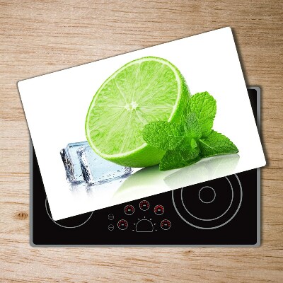 Cache plaque de cuisson Citron vert avec glace