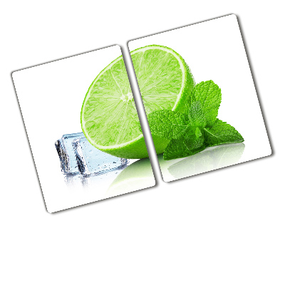 Cache plaque de cuisson Citron vert avec glace