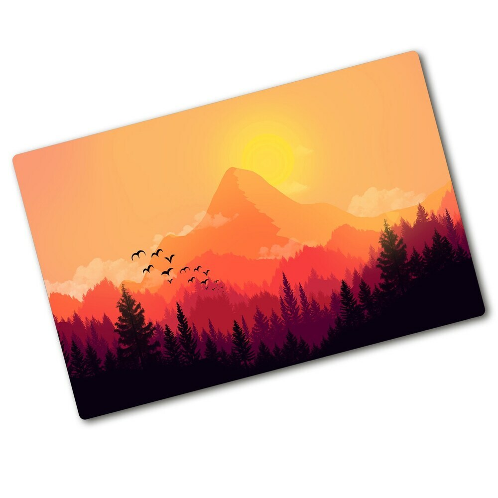 Protection plaque induction Paysage de montagne