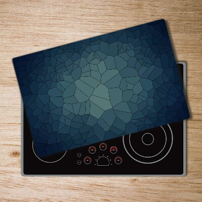 Protection pour plaque de cuisson Fond abstrait de motifs bleus