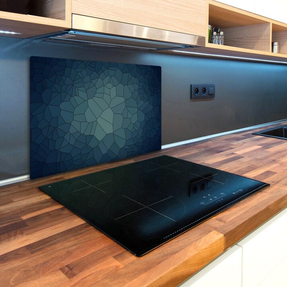 Protection pour plaque de cuisson Fond abstrait de motifs bleus