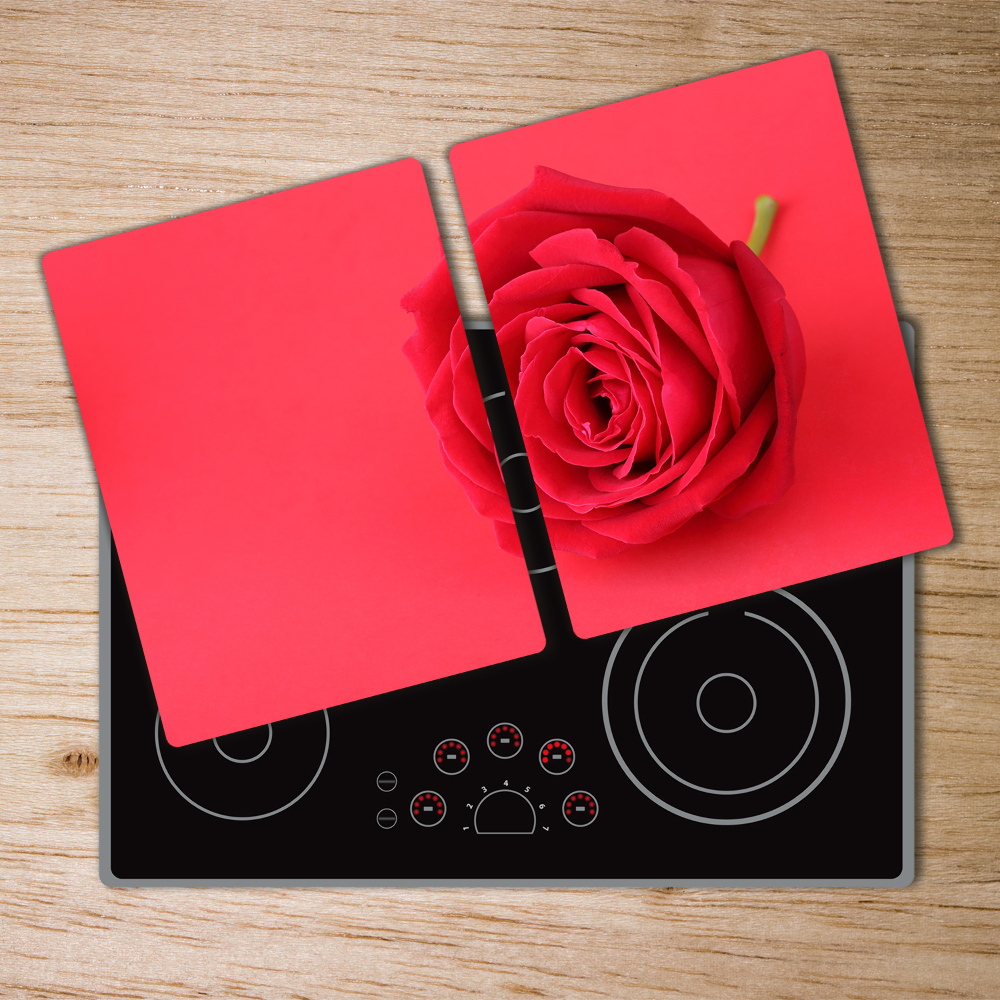 Protection pour plaque de cuisson Rose rouge