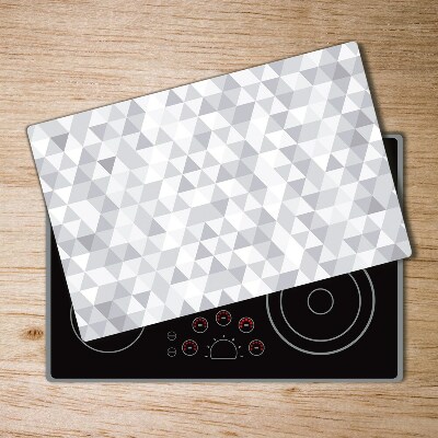 Cache plaque de cuisson Triangles gris