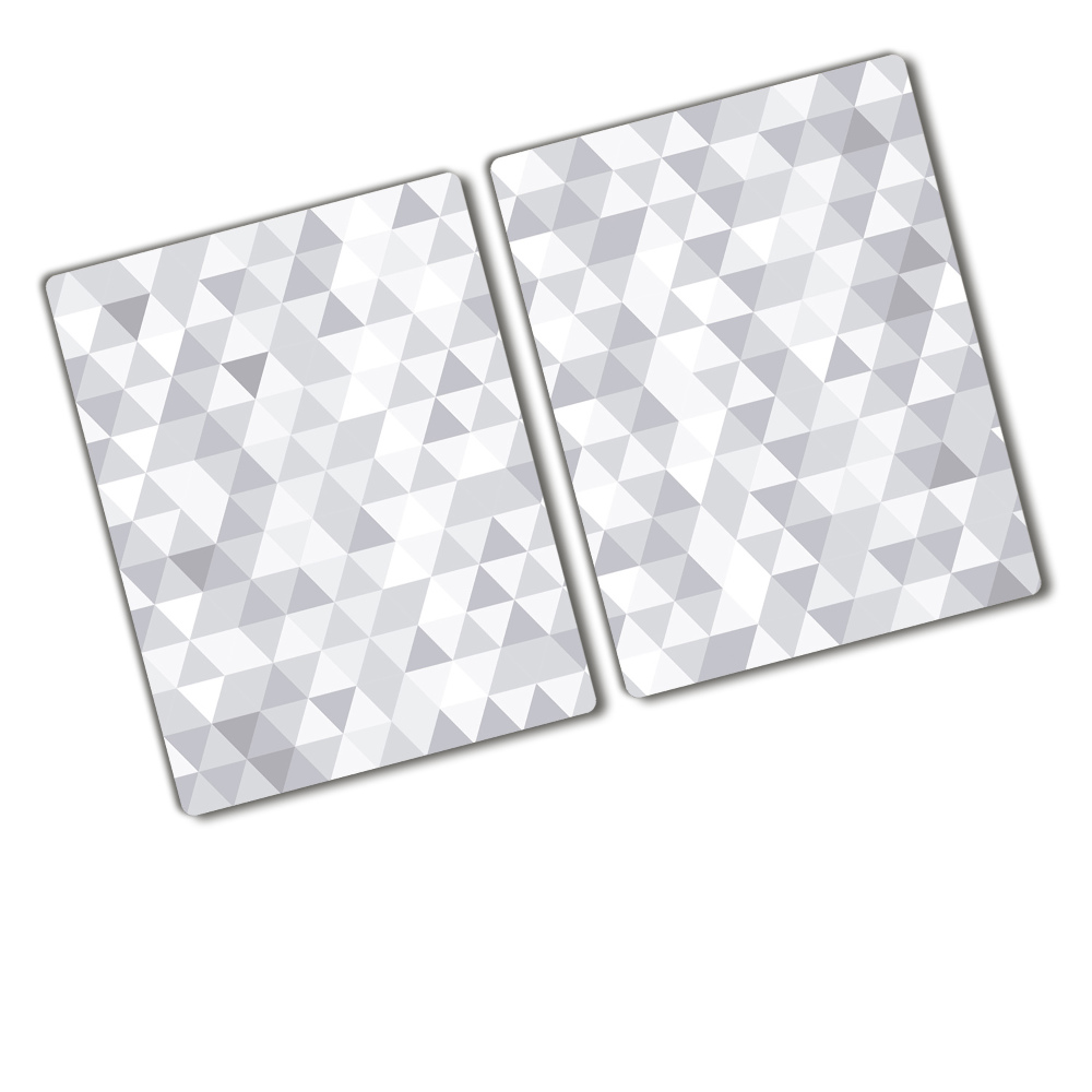 Cache plaque de cuisson Triangles gris