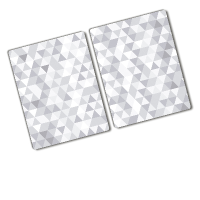 Cache plaque de cuisson Triangles gris