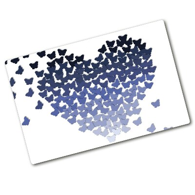 Protection pour plaque de cuisson Coeur avec papillons