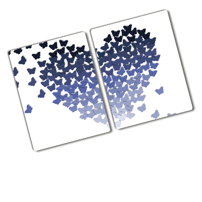 Protection pour plaque de cuisson Coeur avec papillons