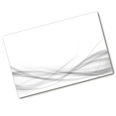 Protection pour plaque de cuisson Vagues blanches abstraites