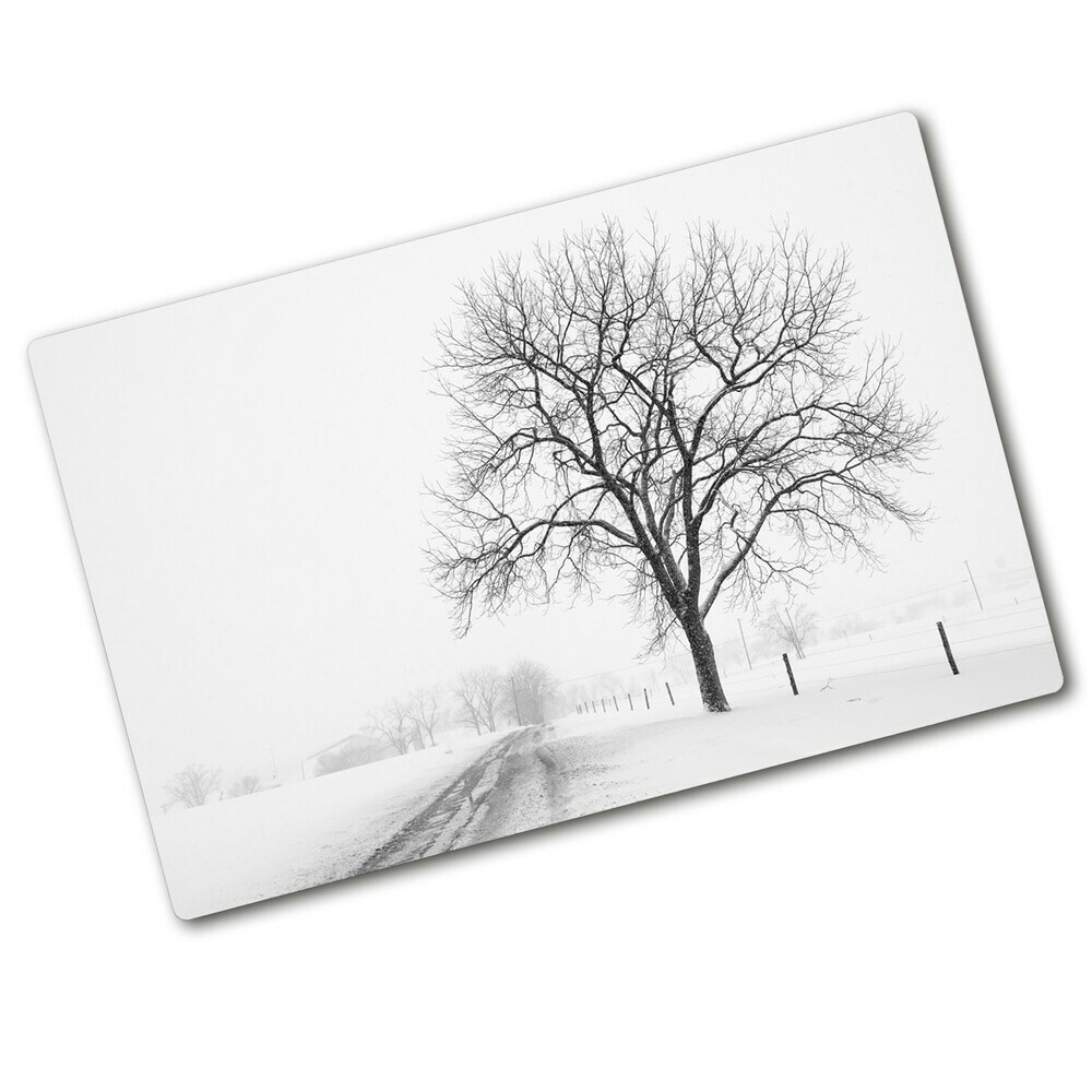 Cache plaque de cuisson Arbre en hiver