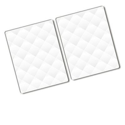 Protection pour plaque de cuisson Motif de carrés blancs