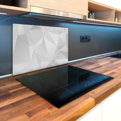 Protection pour plaque de cuisson Triangles blancs abstraits