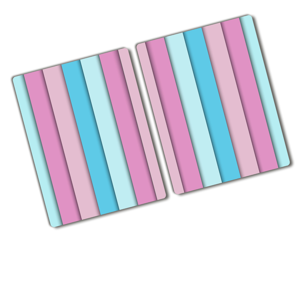 Protection pour plaque de cuisson Rayures pastel