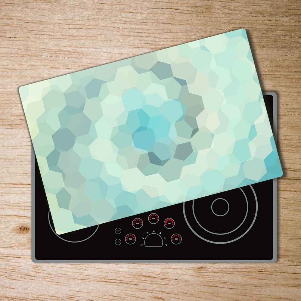 Protection pour plaque de cuisson Fond abstrait hexagones en spirale