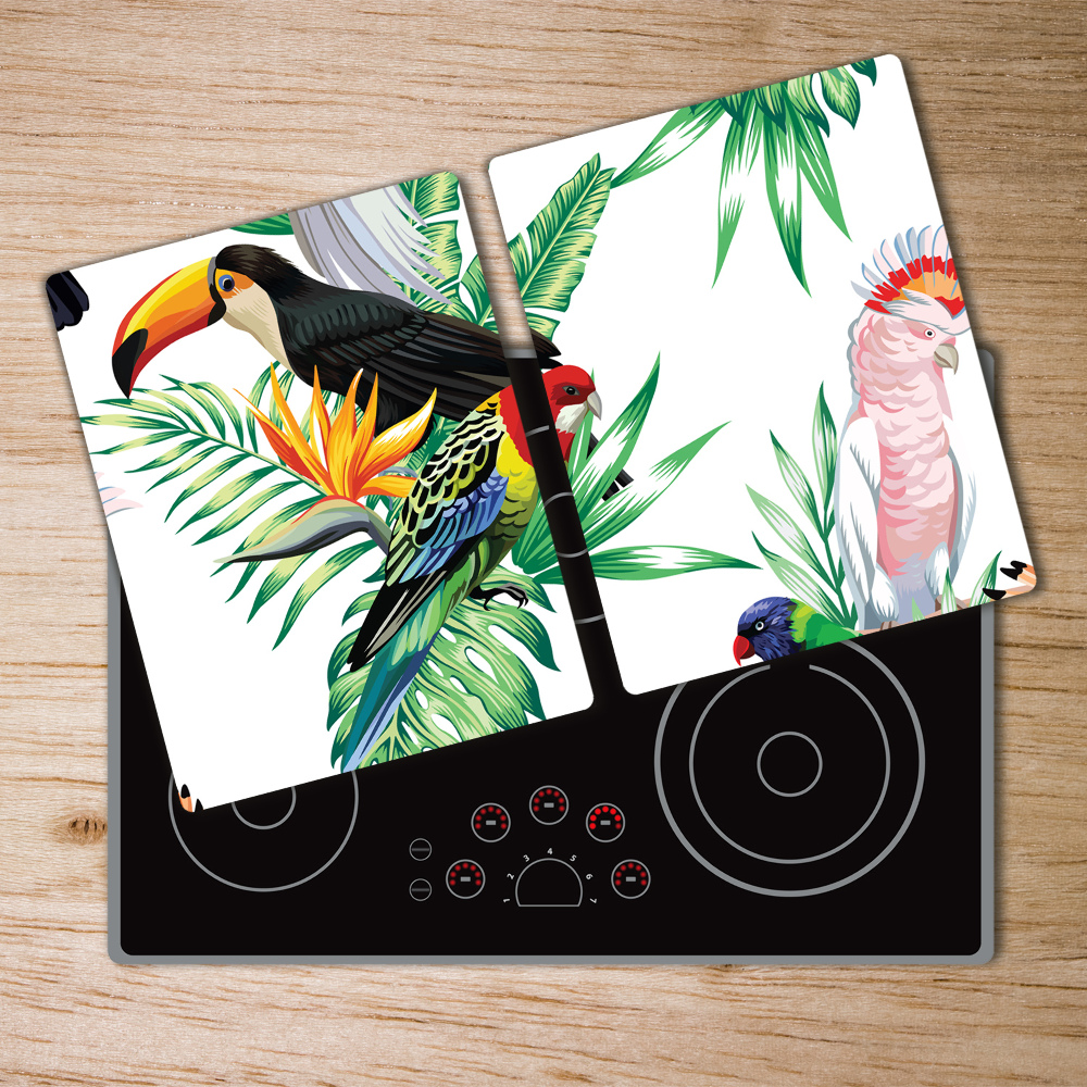 Protection plaque induction Oiseaux tropicaux