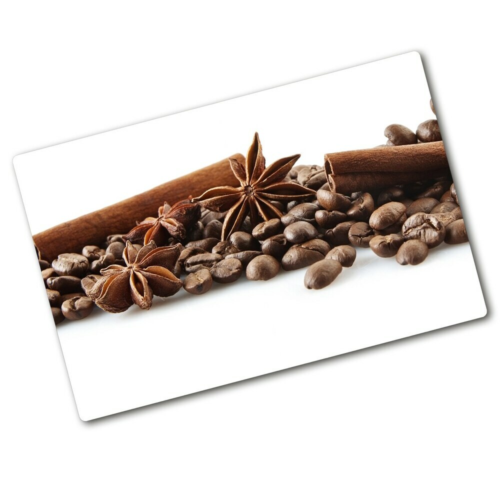 Protection pour plaque de cuisson Grains de café cannelle