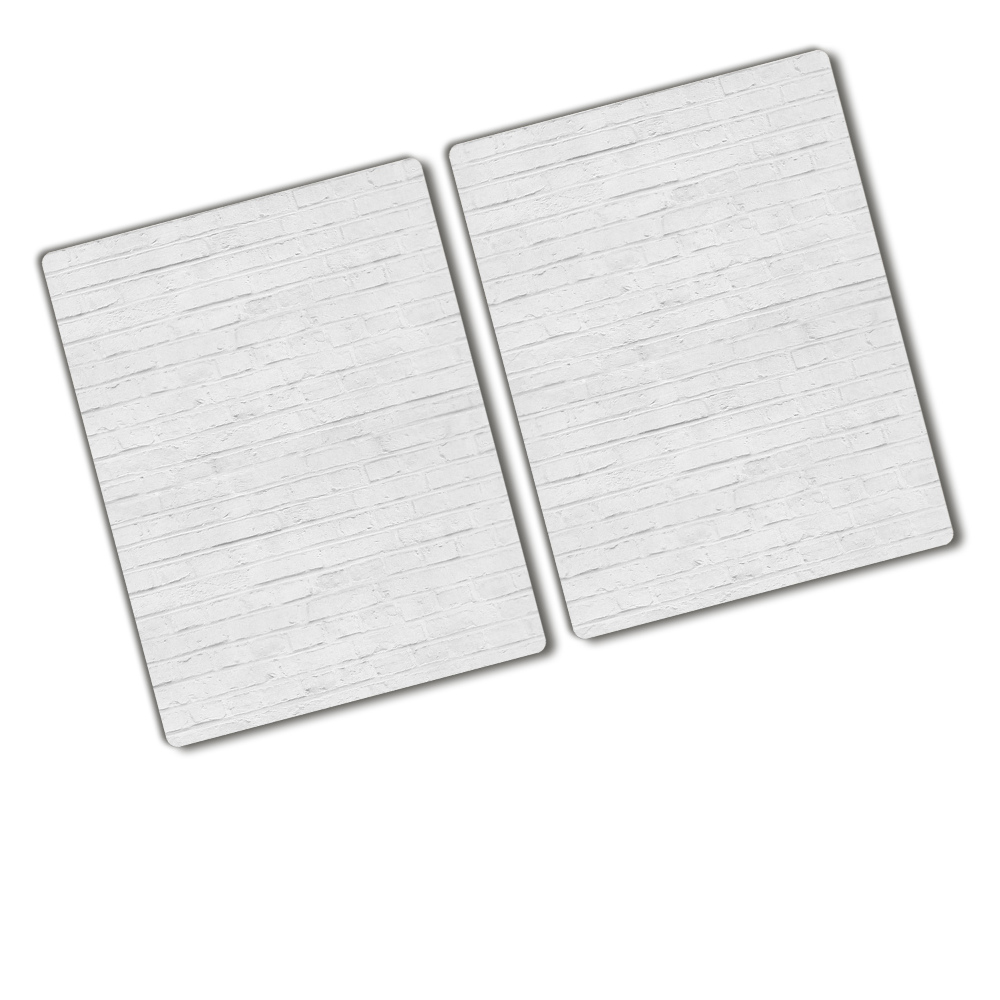 Protection pour plaque de cuisson Petites briques blanches