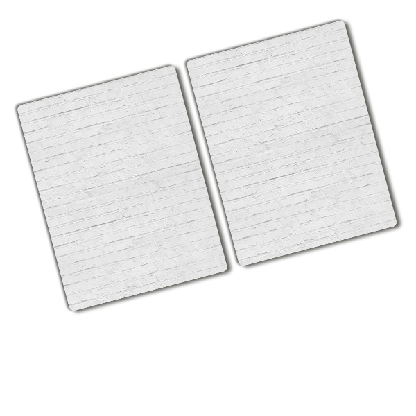 Protection pour plaque de cuisson Petites briques blanches