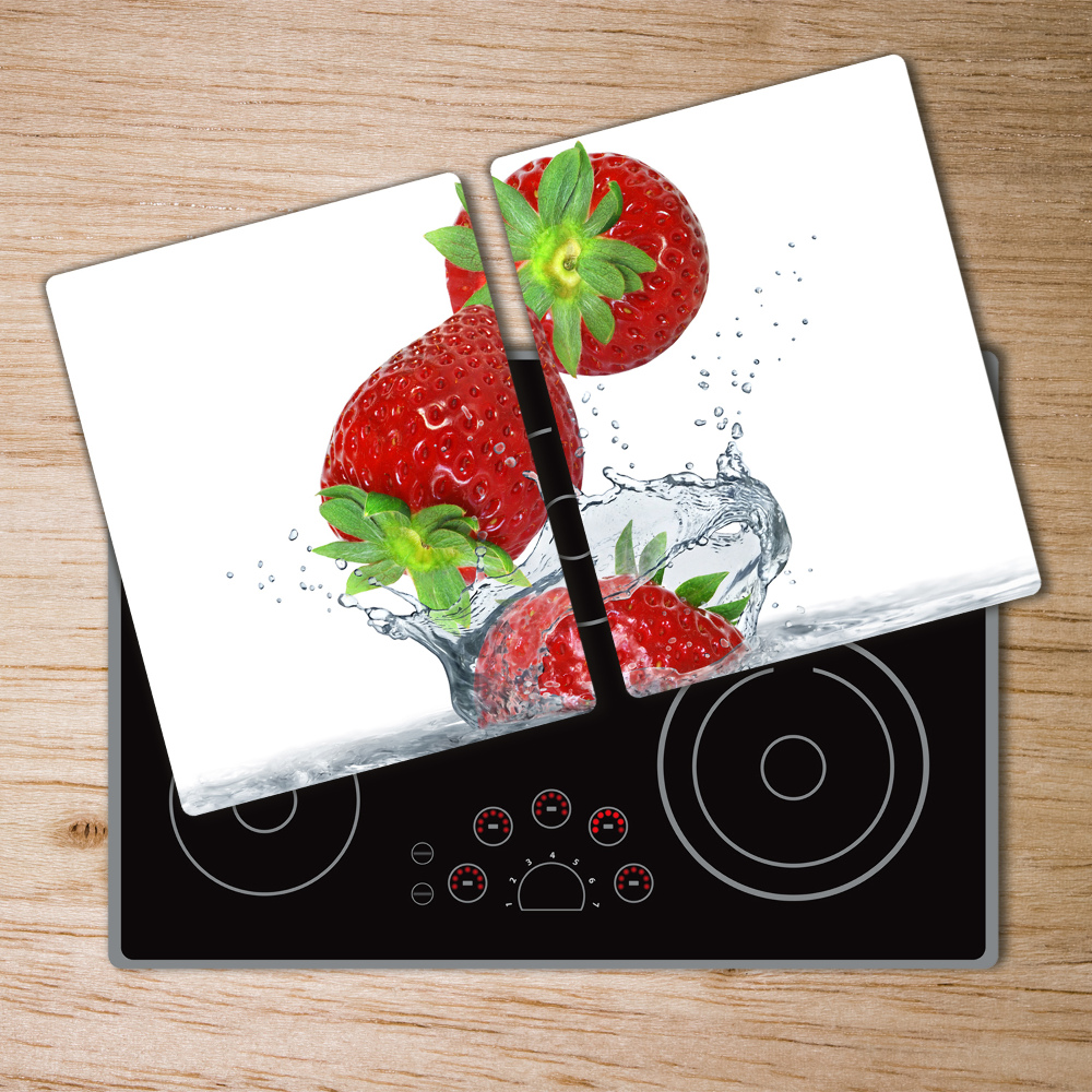 Cache plaque de cuisson Fraises d'automne