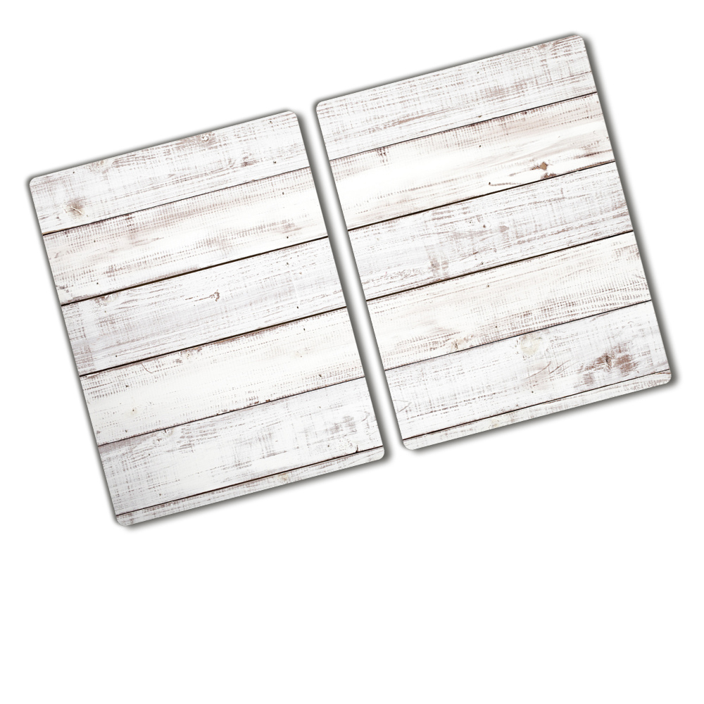 Cache plaque de cuisson Mur en bois planches claires