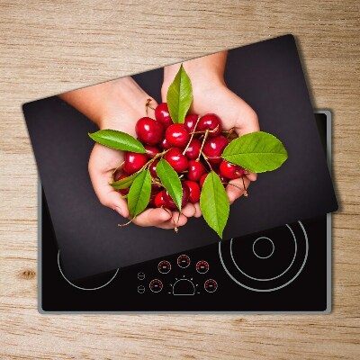 Cache plaque de cuisson Cerises dans les mains