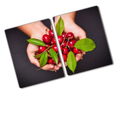 Cache plaque de cuisson Cerises dans les mains