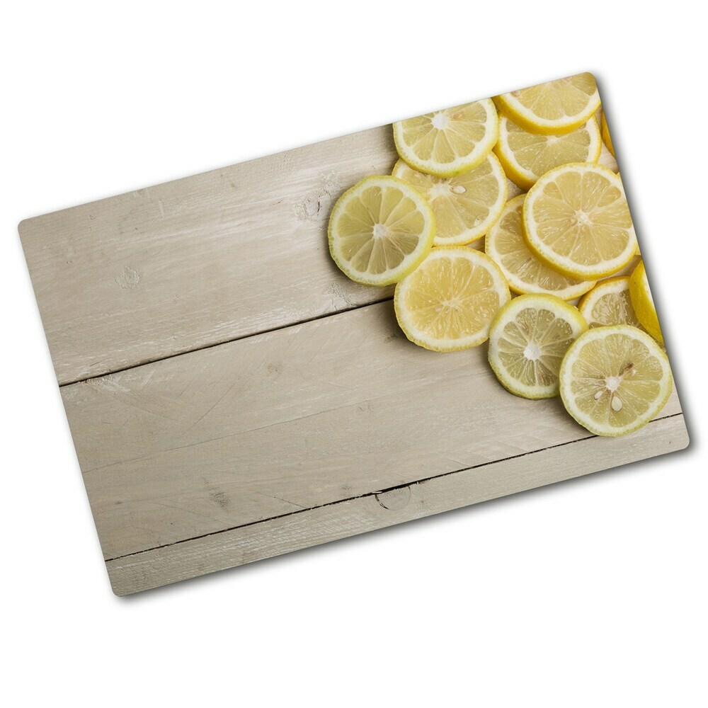 Cache plaque de cuisson Citrons en bois