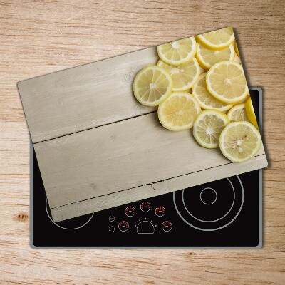 Cache plaque de cuisson Citrons en bois