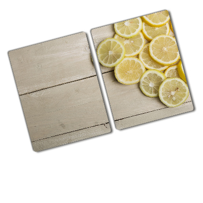 Cache plaque de cuisson Citrons en bois