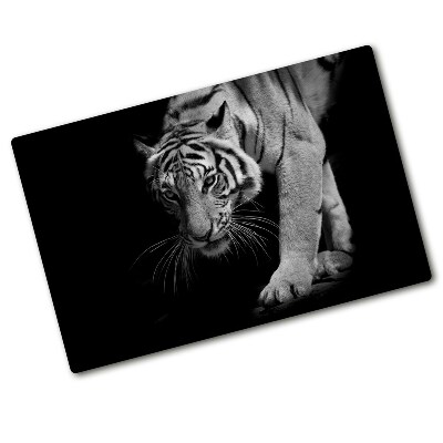 Protection plaque induction Tigre fond noir