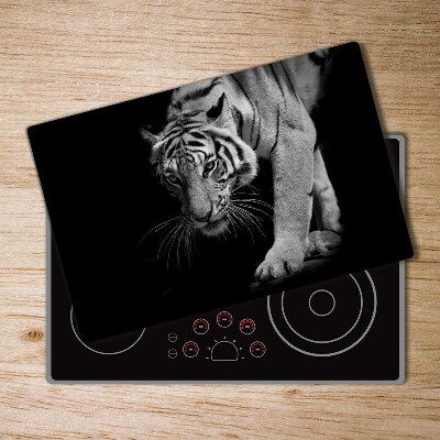 Protection plaque induction Tigre fond noir