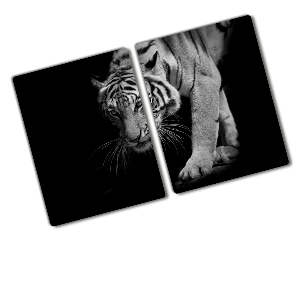 Protection plaque induction Tigre fond noir