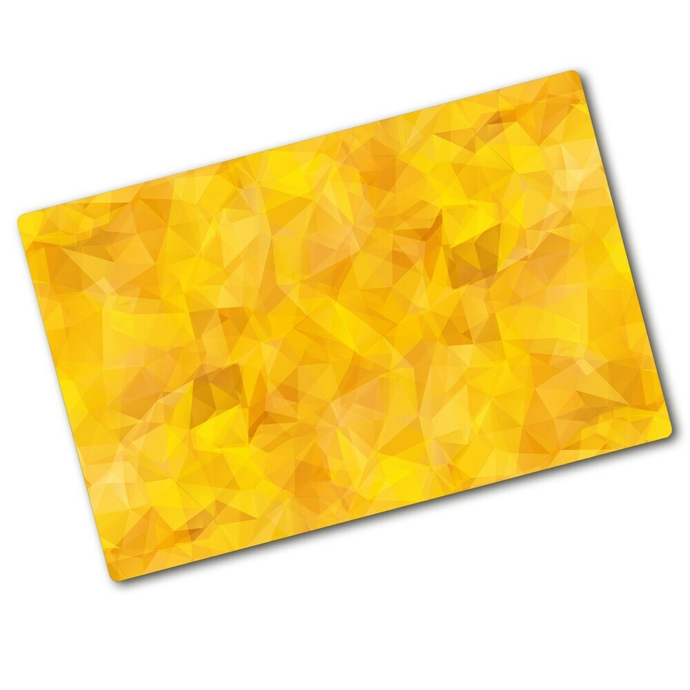 Protection pour plaque de cuisson Triangles jaunes abstraits