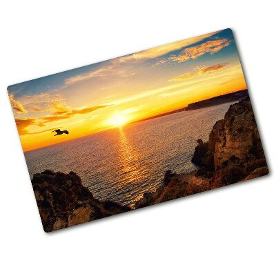 Protection plaque induction Coucher de soleil sur la mer