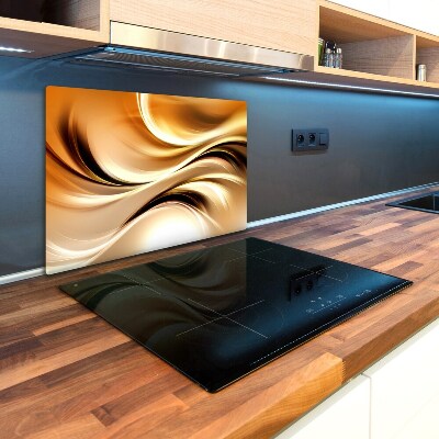 Protection pour plaque de cuisson Vagues abstraites